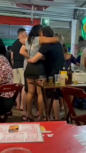 My wife, the trophy of those two lucky ones.