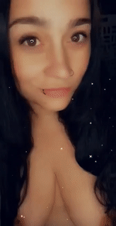 Showing off her new piercings