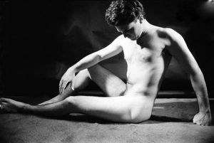 Robert Stretching Up Art Print