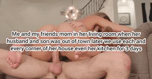 Me and my friends mom in living room