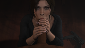 Lara makes a blowjob for BBC