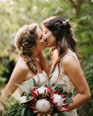 Lesbian wedding kiss
