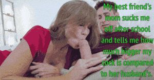 Friend's hot married mom sucks my big cock