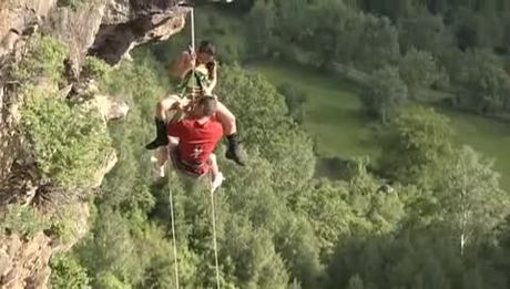 Flat out fucking off the side of a cliff