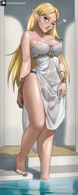 Zelda, ready for a bath