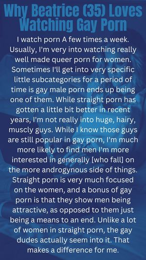 Beatrice watches gay porn