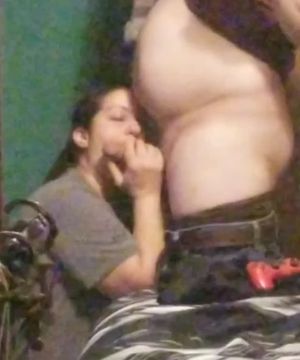 Her Cuck Hubby films her sucking my cock