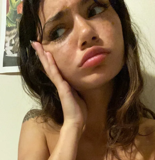 cute babe looking sad