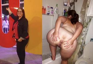 Latina mom dressed and undressed spreading her big sexy cheeks open