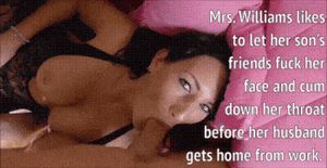Cheating wife getting facefucked by her son's friend