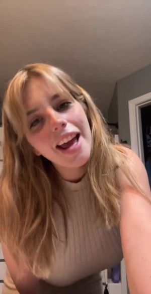 Showing Off In Her Tight Dress