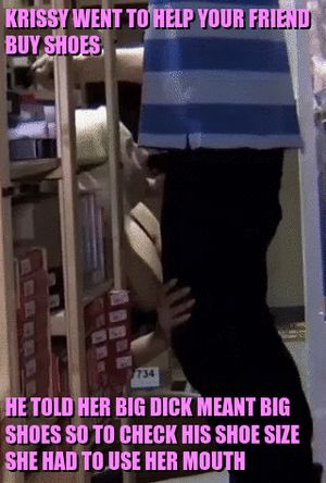 She was confused why checking his shoe size took so long and that she had to swallow weird stuff, but she didn't know much about men anyways