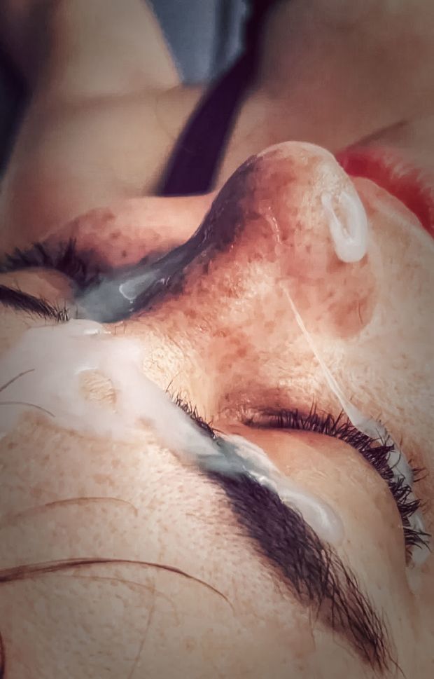 Cum on face