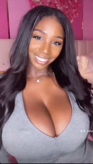 Ellie Mae huge boobs gray top