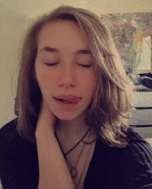 Sexy brunette cocktease Lou wishes for some hot cum all over her slutty lil face.