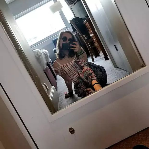 Sexy lil brunette cocktease Lou self shot