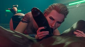 Meredith enjoying sucking black nuts