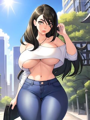 Big tits in crop top