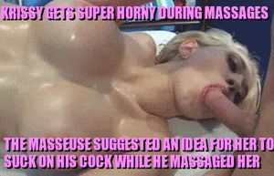 She was too into the "massage" and didn't realize she was just getting groped all over and giving a blowjob