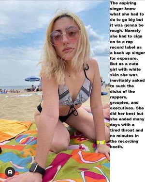 Slutty aspiring singer Francesca Melone caption