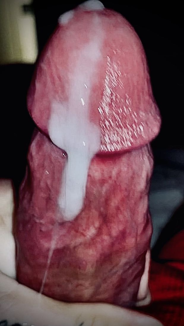 Hot cum on dick