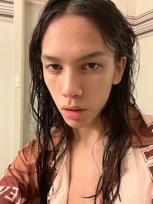 Wet face of Alexander Froding