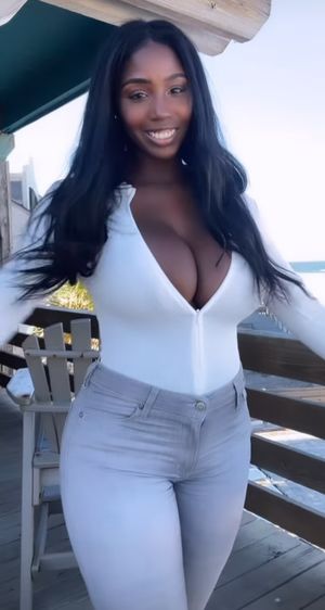 Ellie Mae white top on deck