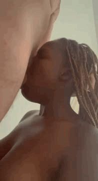 Talented ebony beach babe