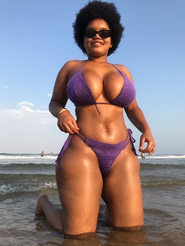 Jessica Mkhize soaking up the sun