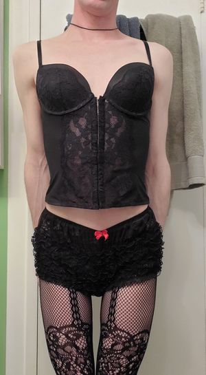 Sissy in lingerie
