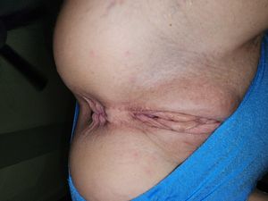 Wife shows ass and pussy panties to the side