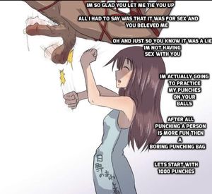 You can punch, then stroke, then suck and again