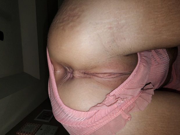 Wife's pussy and asshole view from bottom