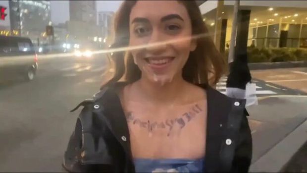 walking through public with new makeup