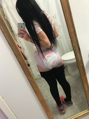 Preparing for a night wearing a diaper