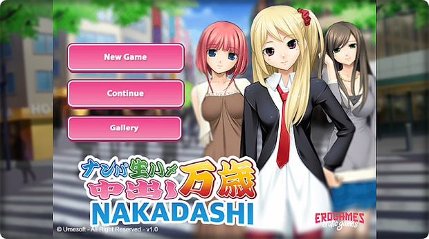 Japanese visual novel for adults - Nakadashi Banzai