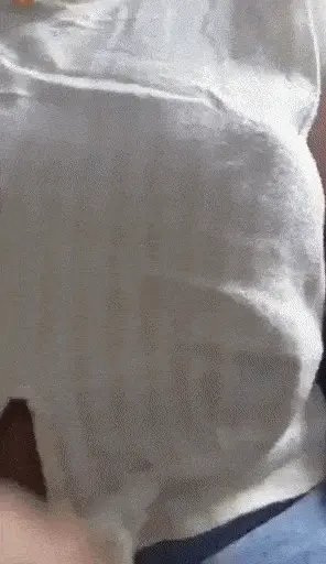 Asian teen plays with her boobs
