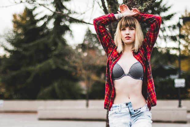 Shirt open tease