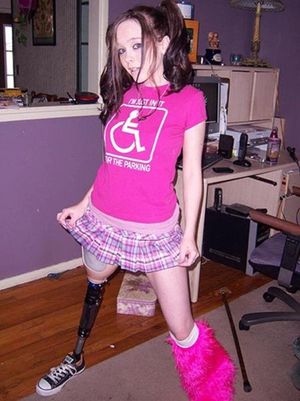 Fuck me now or I'll take my leg off and smack you with it