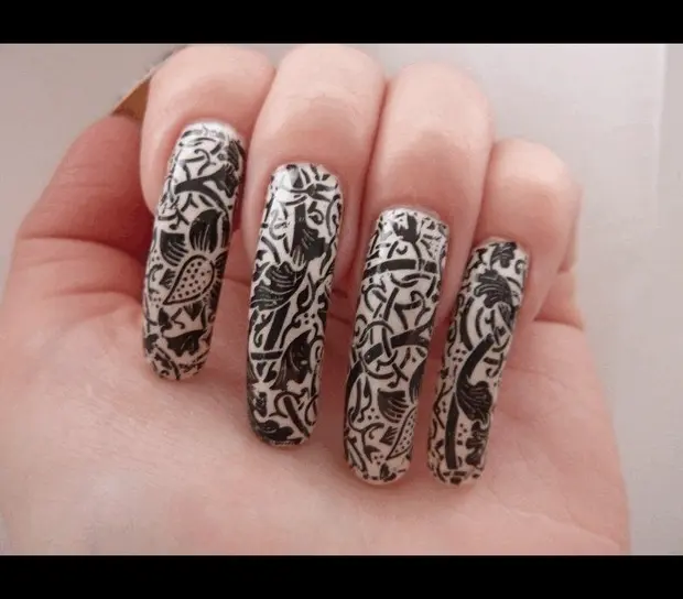 English long nails.