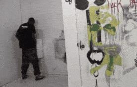 Surprise in the restroom