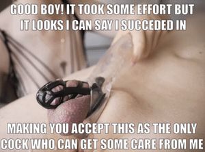 Your useless cock accepting its fate