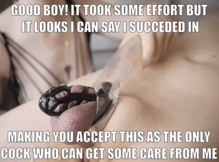 Your useless cock accepting its fate