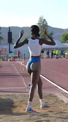 Fatima Diame amazing ass cheeks caught in the sunlight, long jump babe
