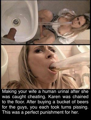 Quenching the wife’s thirst at the urinal