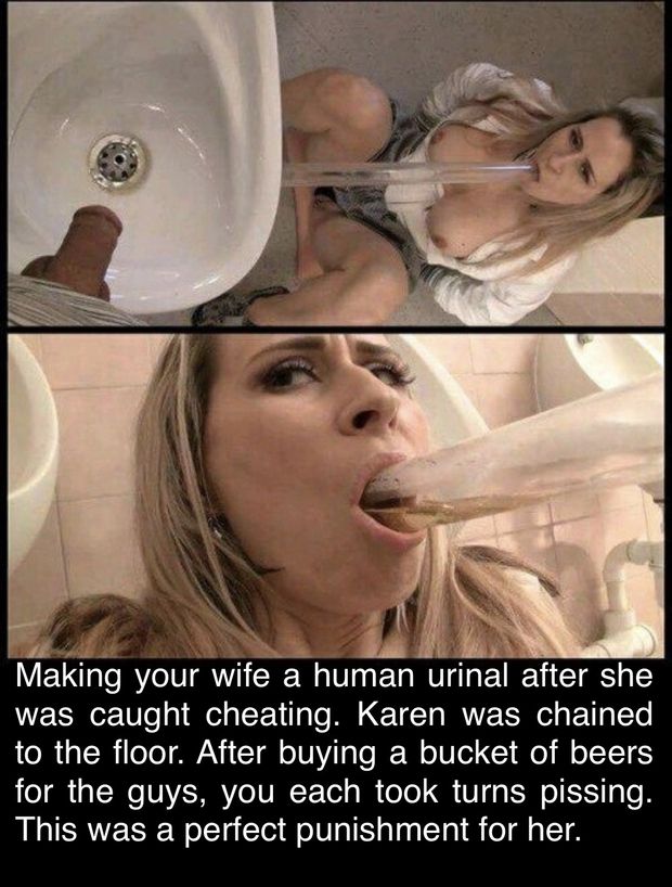 Quenching the wife’s thirst at the urinal