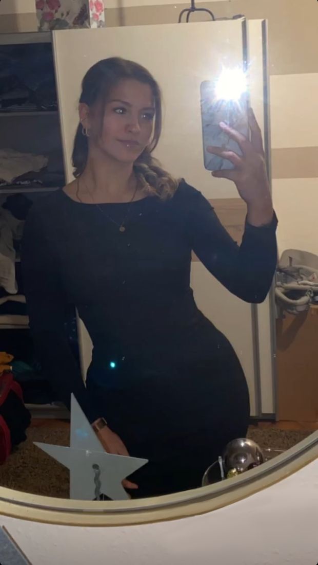 Tight black dress