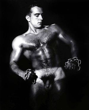 Hairy vintage nude muscle