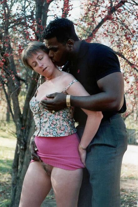 Patricia being groped by a big Black stud