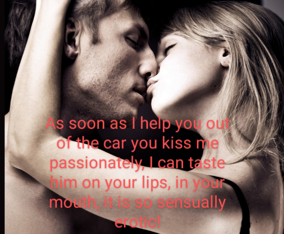Sharing an amazing Kiss with Cucky, knowing you are feeding him Our Bulls tastes.